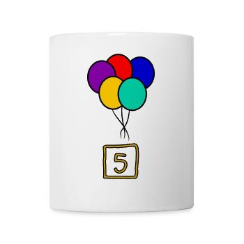 5. 5 YEARS. 5th ANNIVERSARY. 5 YEAR ANNIVERSARY - Mug - white - Front