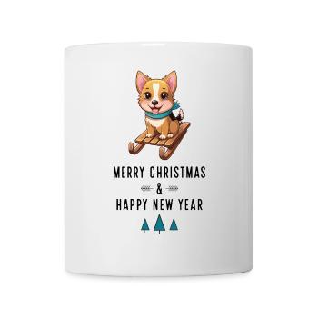 Chien à Noël - Mug blanc - blanc - Devant