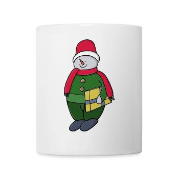 Kalter Winter Schneemann - Tasse - Weiß - Vorne