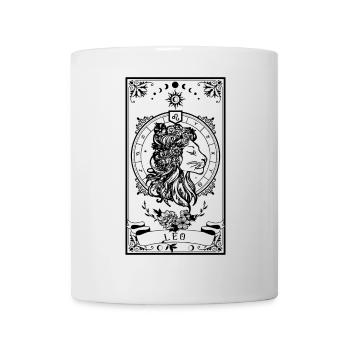 Leo Sternzeichen Tarotkarte - Tasse - Weiß - Vorne