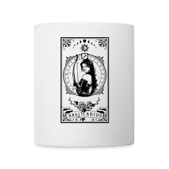Schütze Sternzeichen Tarotkarte - Tasse - Weiß - Vorne
