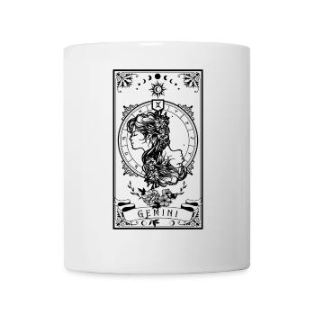 Zwillinge Sternzeichen Tarotkarte - Tasse - Weiß - Vorne