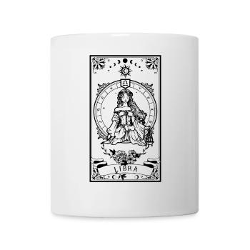 Waage Sternzeichen Tarotkarte - Tasse - Weiß - Vorne
