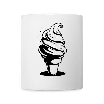 Croquis de cornet de crème glacée - Mug blanc - blanc - Devant
