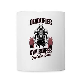 Deadlifter Gym Reaper Feel That Burn - Mug - white - Front