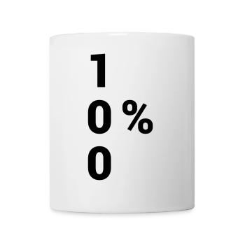 100% Hero - Tasse - Weiß - Vorne