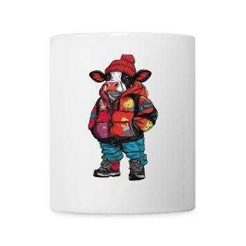 Mode d’hiver de vache - Mug blanc - blanc - Devant