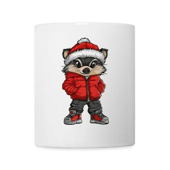 Hérisson Mode Hiver - Mug blanc - blanc - Devant
