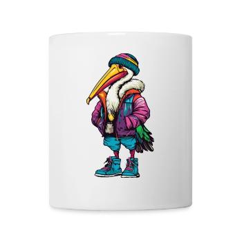 Pelican Bird Fashion Winter - Mug - white - Front