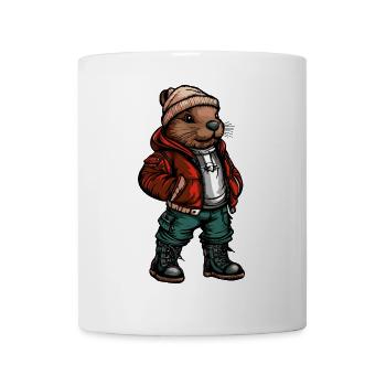 Beaver Fashion Winter - Mug - white - Front