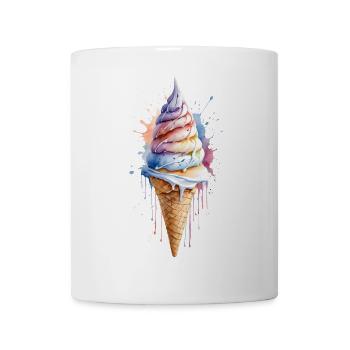 A Scoop of Summer - Watercolor Cream Cone - Mug - white - Front