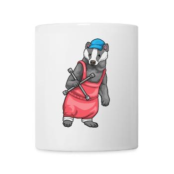 Badger Car Mechanic Cross Wrench Car Repair Shop - Mug - white - Front
