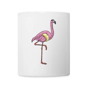 Flamingo Schwimmen Schwimmring Sommer - Tasse - Weiß - Vorne