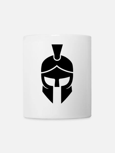 Spartanischer Helm - Tasse - Weiß