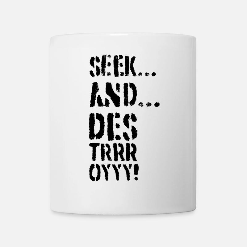 Chercher et détruire - Mug blanc - blanc
