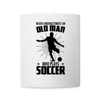 Grand-père Joueur de football - Mug blanc - blanc - Devant