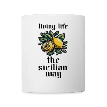 Sizilien Zitronen Lifestyle Sizilianisch Italien - Tasse - Weiß - Vorne