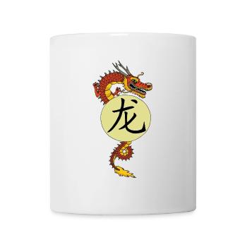 Dragon rouge chinois - Mug blanc - blanc - Devant