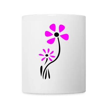 Fantaisie de fleur - Mug blanc - blanc - Devant