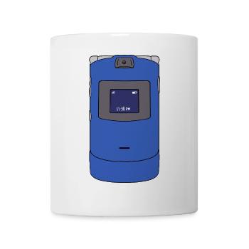 Retro Flip Phone Cell - Mug - white - Front
