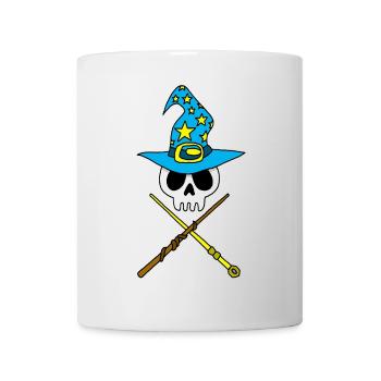 Crâne de magicien - Mug blanc - blanc - Devant
