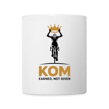Crown Cycling KOM Motivationsgeschenk - Tasse - Weiß - Vorne