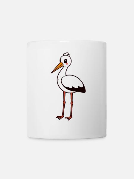 Cigogne - Mug blanc - blanc