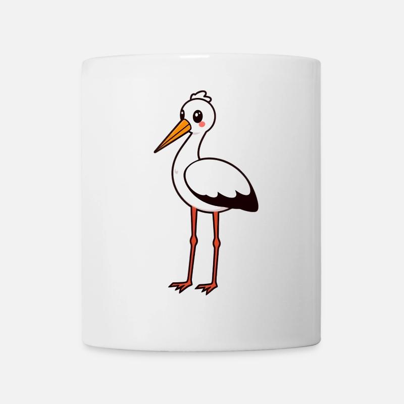 Cigogne - Mug blanc - blanc