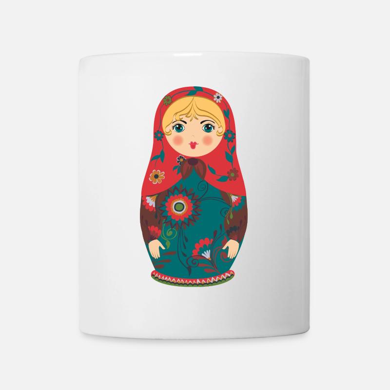 Folk Art Russian Doll - Mug - white