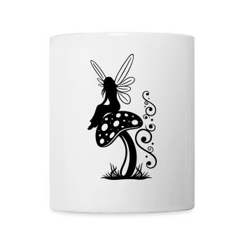 Fee Pilz Elfen Motiv Fantasy - Tasse - Weiß - Vorne