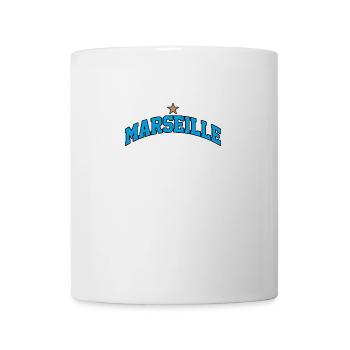 Marseille logo: Mediterranean collegiate design - Mug - white - Front