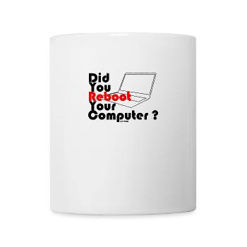 Did you reboot your computer? IT TECH - Mug blanc - blanc - Devant