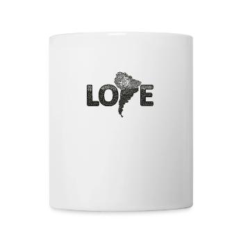 America background with jaguar and crocodile - Tasse - Weiß - Vorne