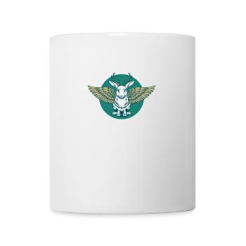 Wolpertinger avec des ailes dorées en cercle - Mug blanc - blanc - Devant