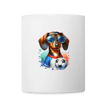 Teckel Joueur de football Wiener Dog Fan - Mug blanc - blanc - Devant