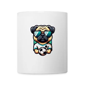 Pug Soccer Dog Player Ball Master Fan - Mug - white - Front