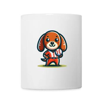 Cute Boy Dachshund Baseball Player - Mug - white - Front