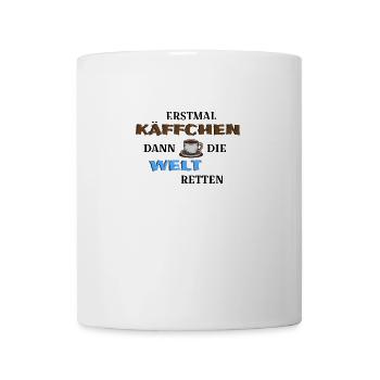 Käffchen für Weltretter - Tasse - Weiß - Vorne