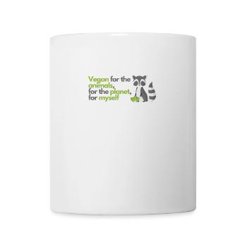 Vegan for the animals, for the planet, for myself - Tasse - Weiß - Vorne