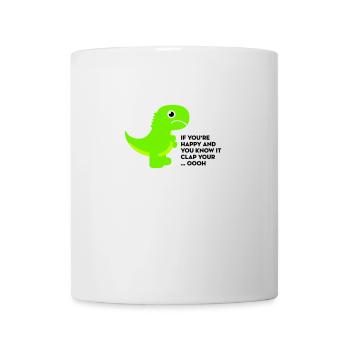 T-Rex clap your hands - Mug - white - Front