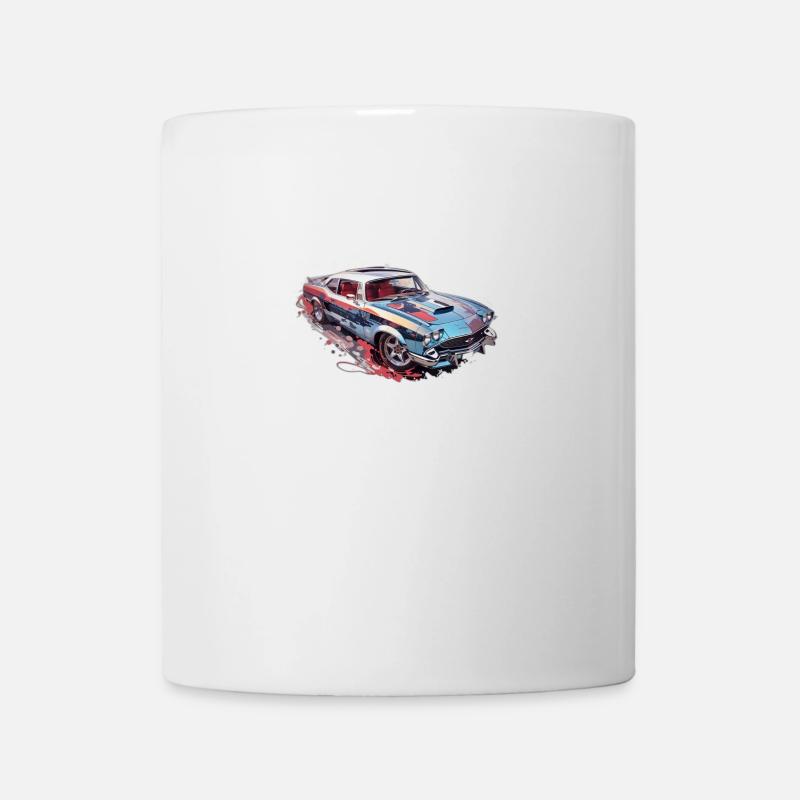 Cooles Auto mit bunten Farben - Tasse - Weiß