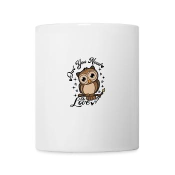 Eule - Tout ce dont vous avez besoin, c’est de l’amour - Mug blanc - blanc - Devant