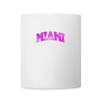 Miami logo: Collegiate design with a tropical vibe - Mug - white - Front