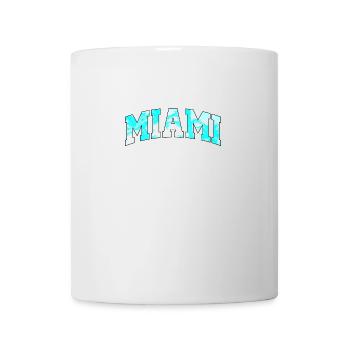 Miami logo: Collegiate design with a tropical vibe - Mug - white - Front