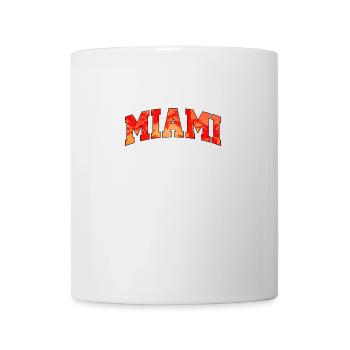 Miami-Logo: College-Design mit tropischem Flair - Tasse - Weiß - Vorne