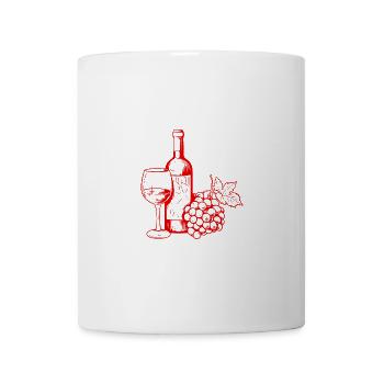 Wine Glass Grapes Wine - Mug - white - Front
