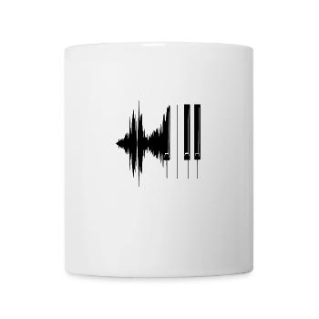 Piano Heartbeat Pianiste Claviériste Piano - Mug blanc - blanc - Devant