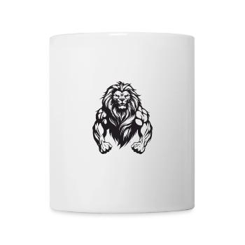 Löwe Bodybuilding Muskeln Gym - Tasse - Weiß - Vorne