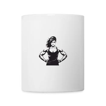 Woman Muscles Gym Bodybuilding Fitness - Mug - white - Front