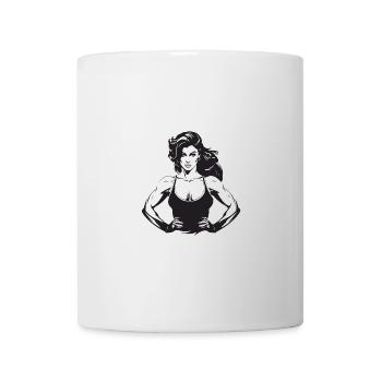 Fitness Woman Muscles Bodybuilding Gym - Mug - white - Front